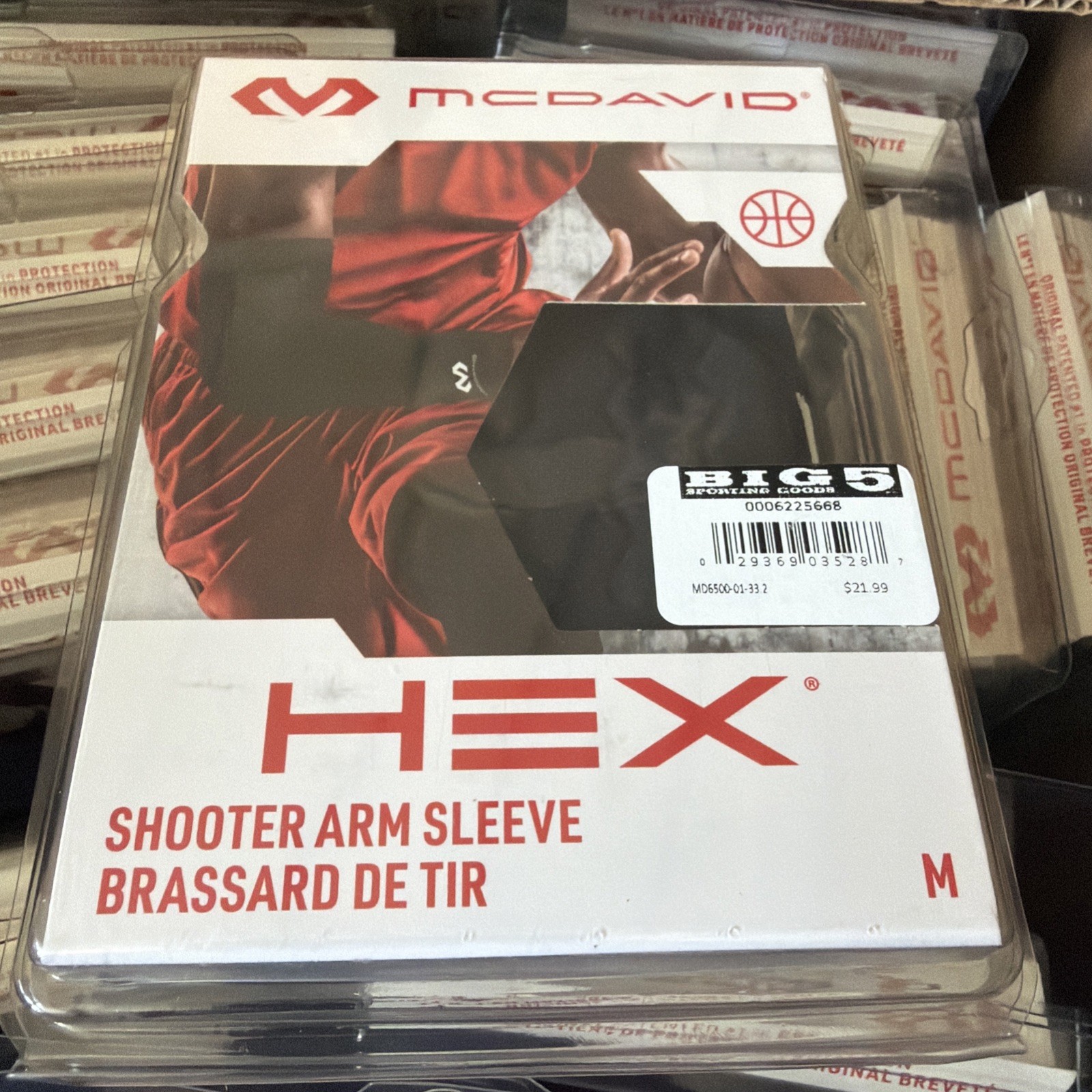 McDavid HEX Protective Shooter Arm Sleeve Black Single Adult Medium