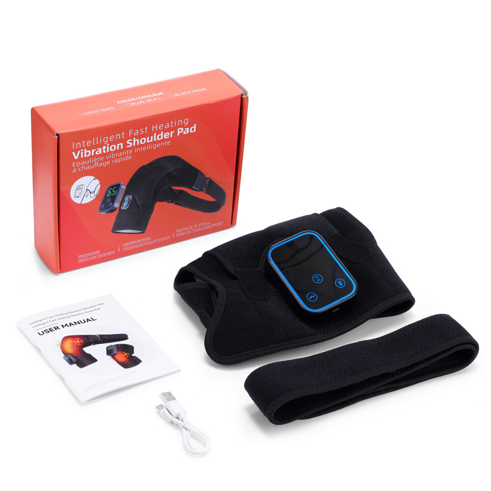 APP Control Cordless Shoulder Brace Massager Heating Vibration for Pain Relief
