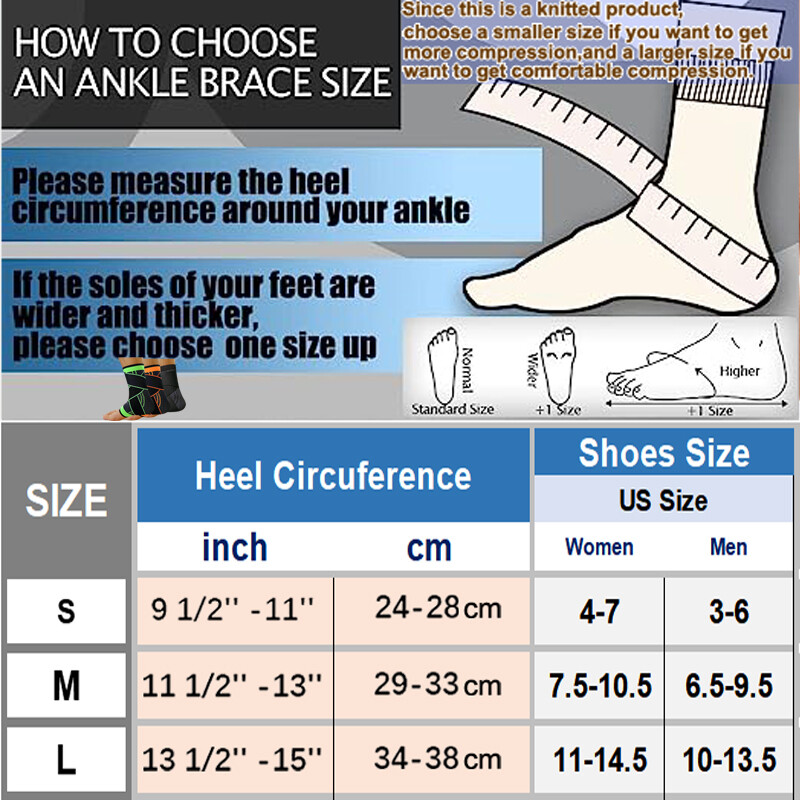 Ankle Support Compression Brace Achilles Tendon Strap Foot Sprains Injury Pain