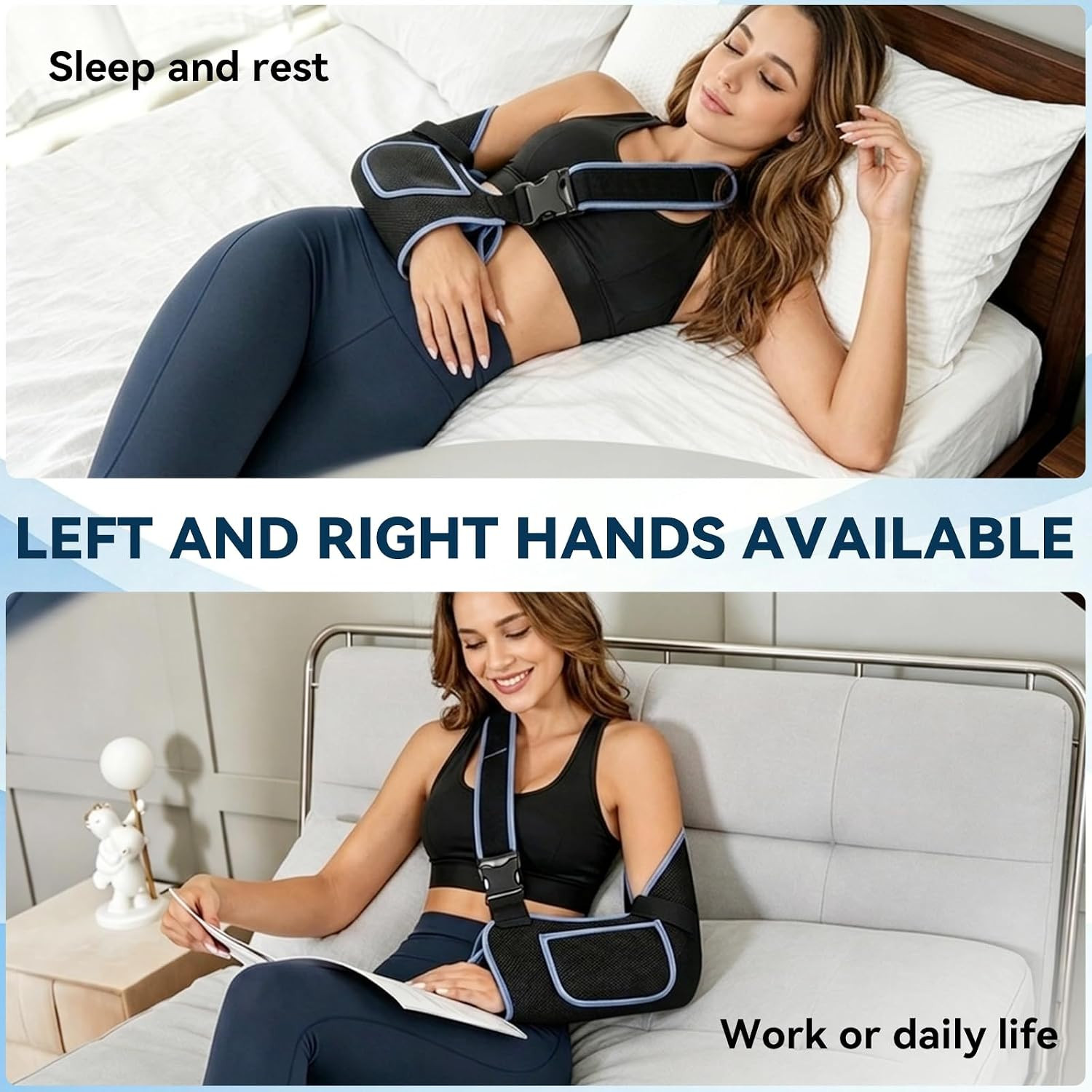 Arm Sling Shoulder Immobilizer – Rotator Cuff Support Brace,Equipped with adj…