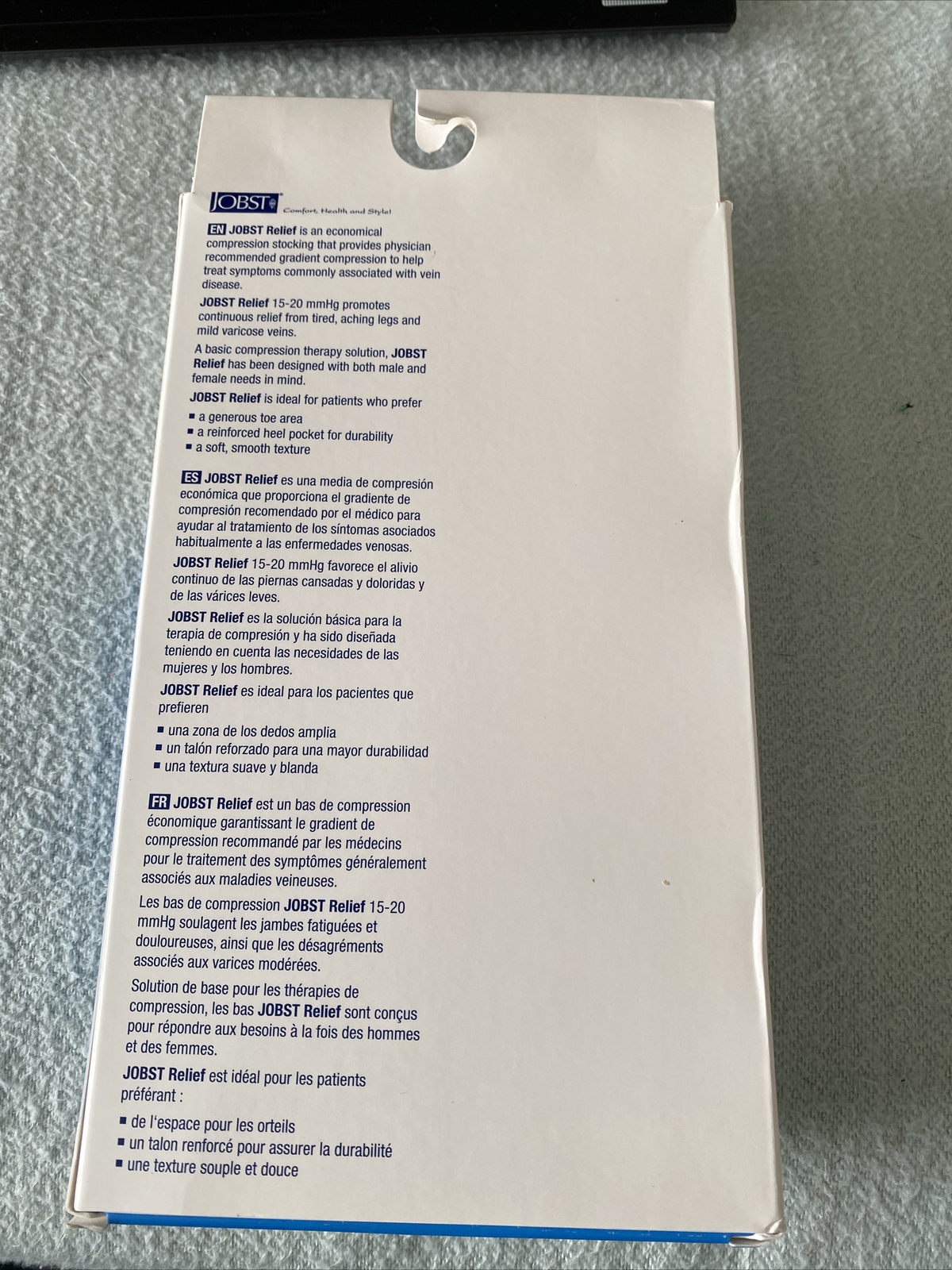 Jobst Relief Knee High Moderate Compression 15-20, Closed Toe Silky Beige, Small