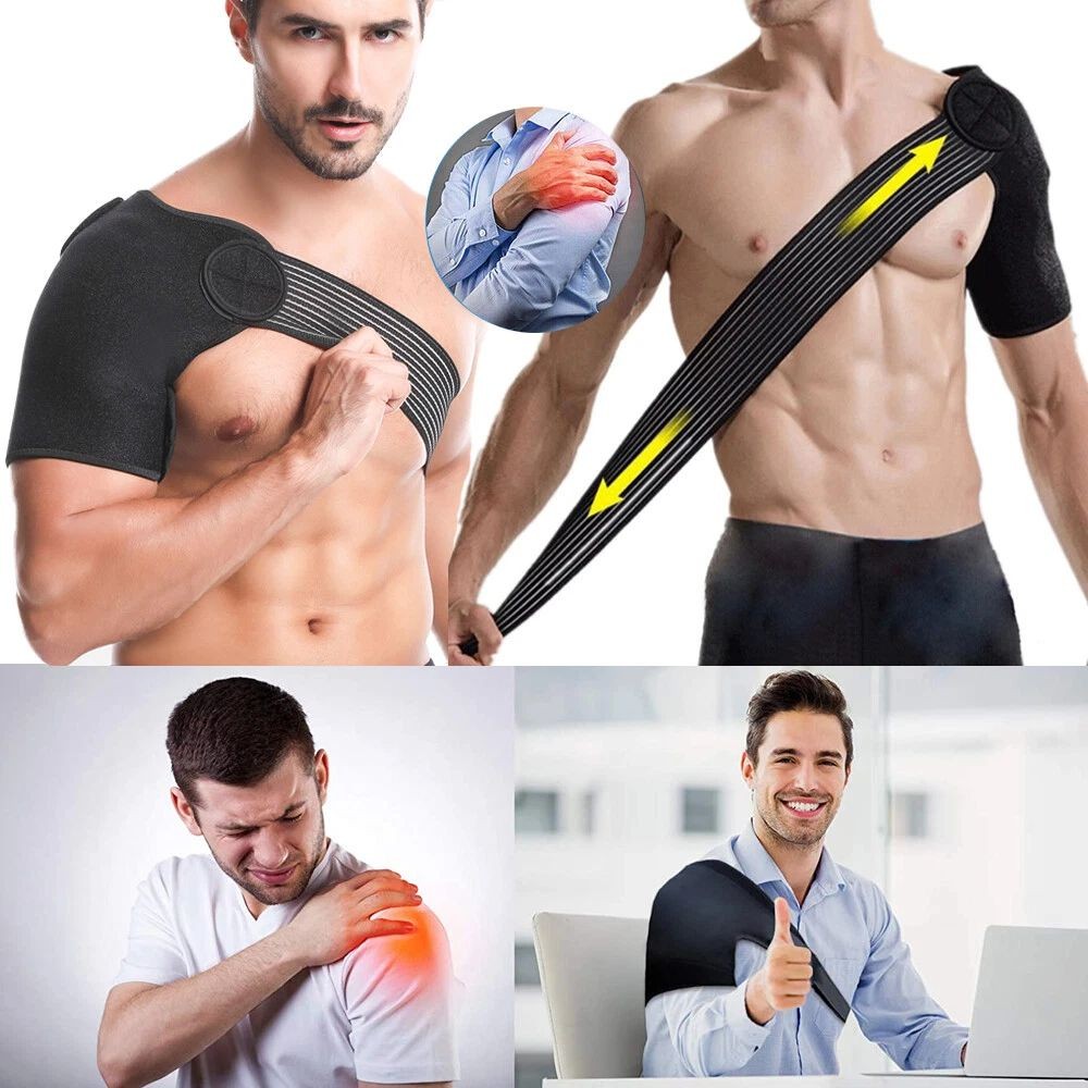 Shoulder Brace Rotator Cuff Pain Relief Adjustable Support Belt Sleeve Sprains–