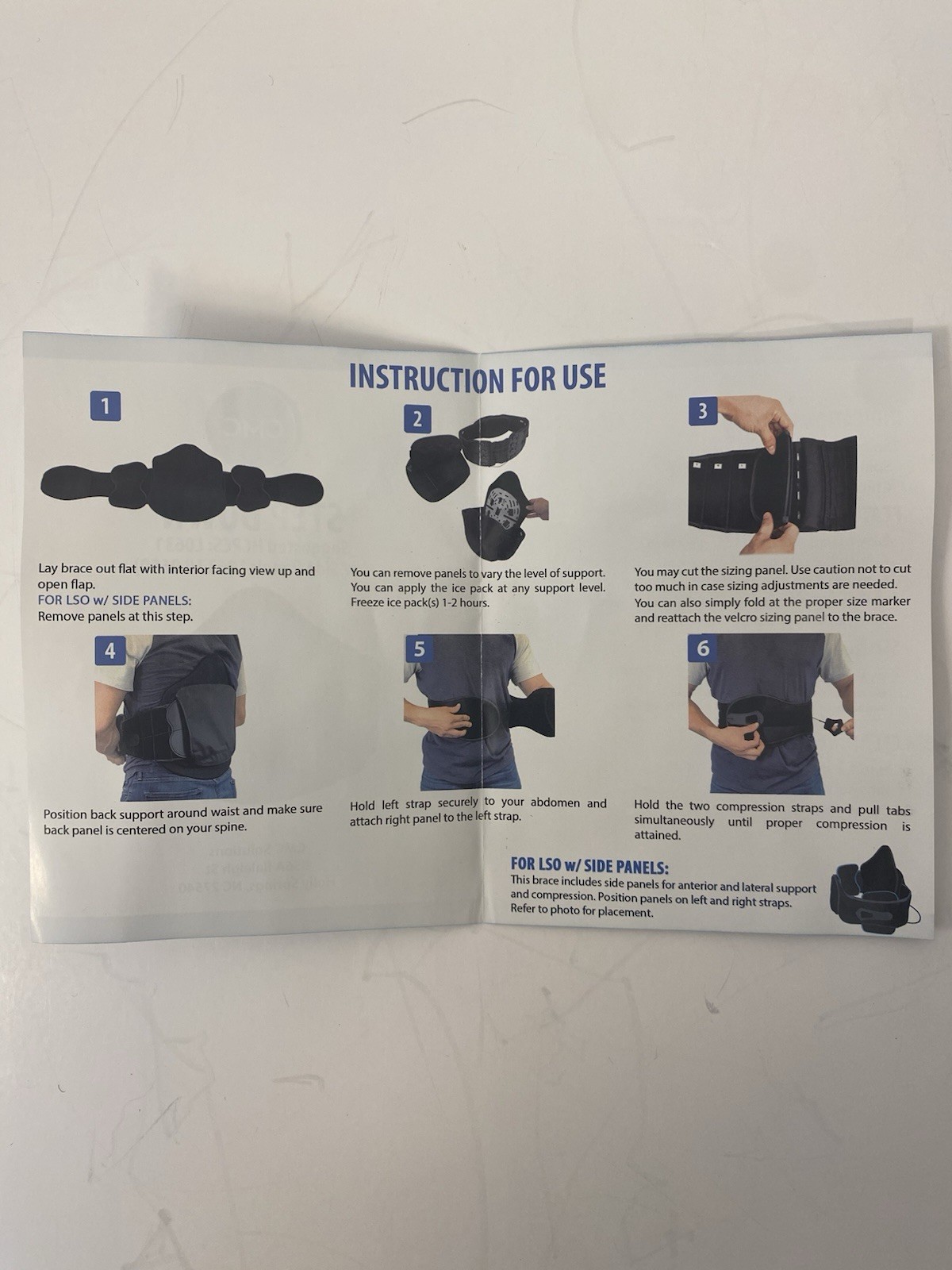 CMC Cryo LSO Back Brace, Adjustable S-3XL, Side Panels, Cold & Hot Gel Packs