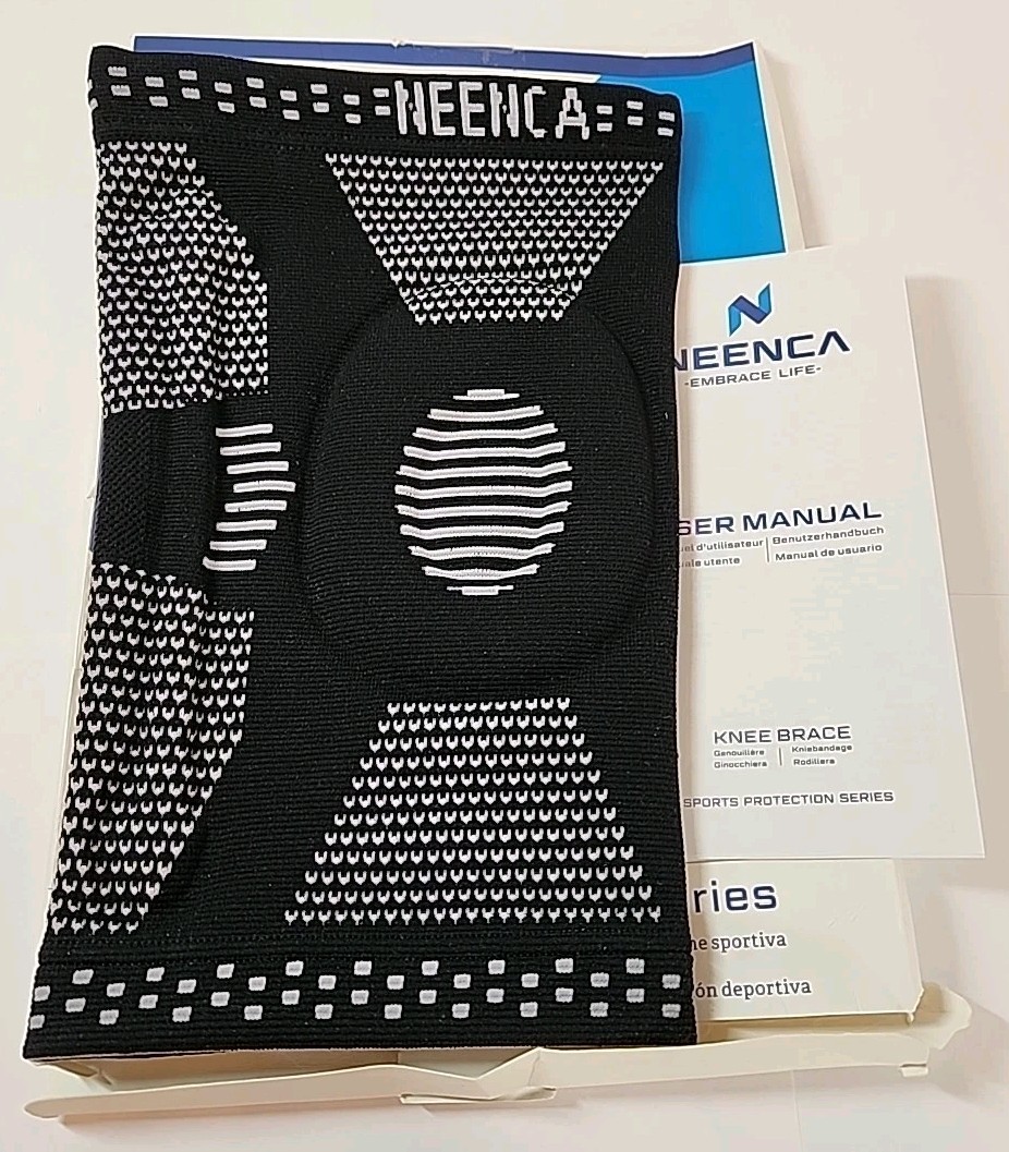 NEENCA HX051 Professional Knee Brace Size 2XL Black & White Sport Active Support