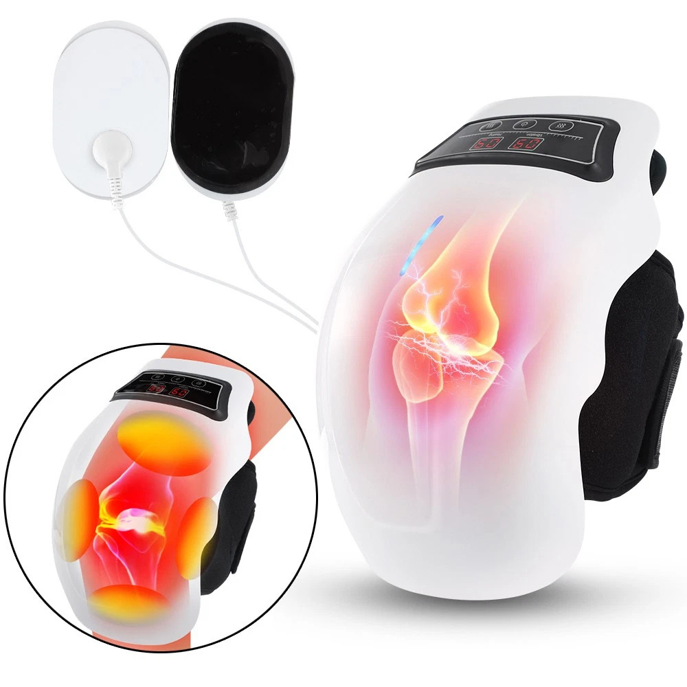 3-in-1 Cordless Knee Massager with Heat Vibration Red Light Therapy Pain Relief