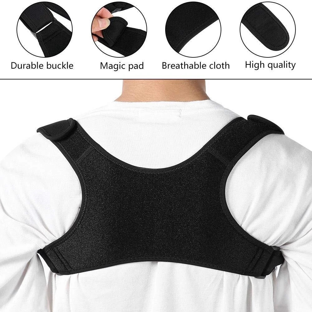 Adjustable Posture Corrector Low Back Support Shoulder Brace Belt for Men Women