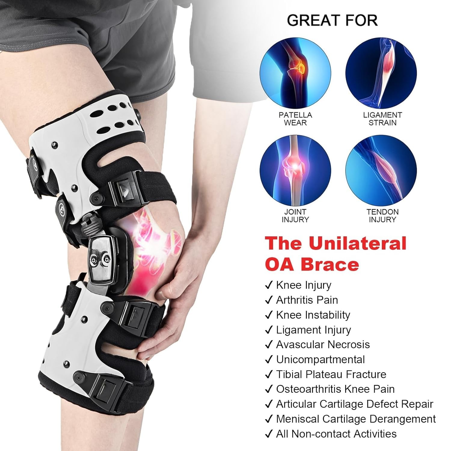 Unloader Knee Brace for Osteoarthritis, Arthritis Pain, Cartilage Repair
