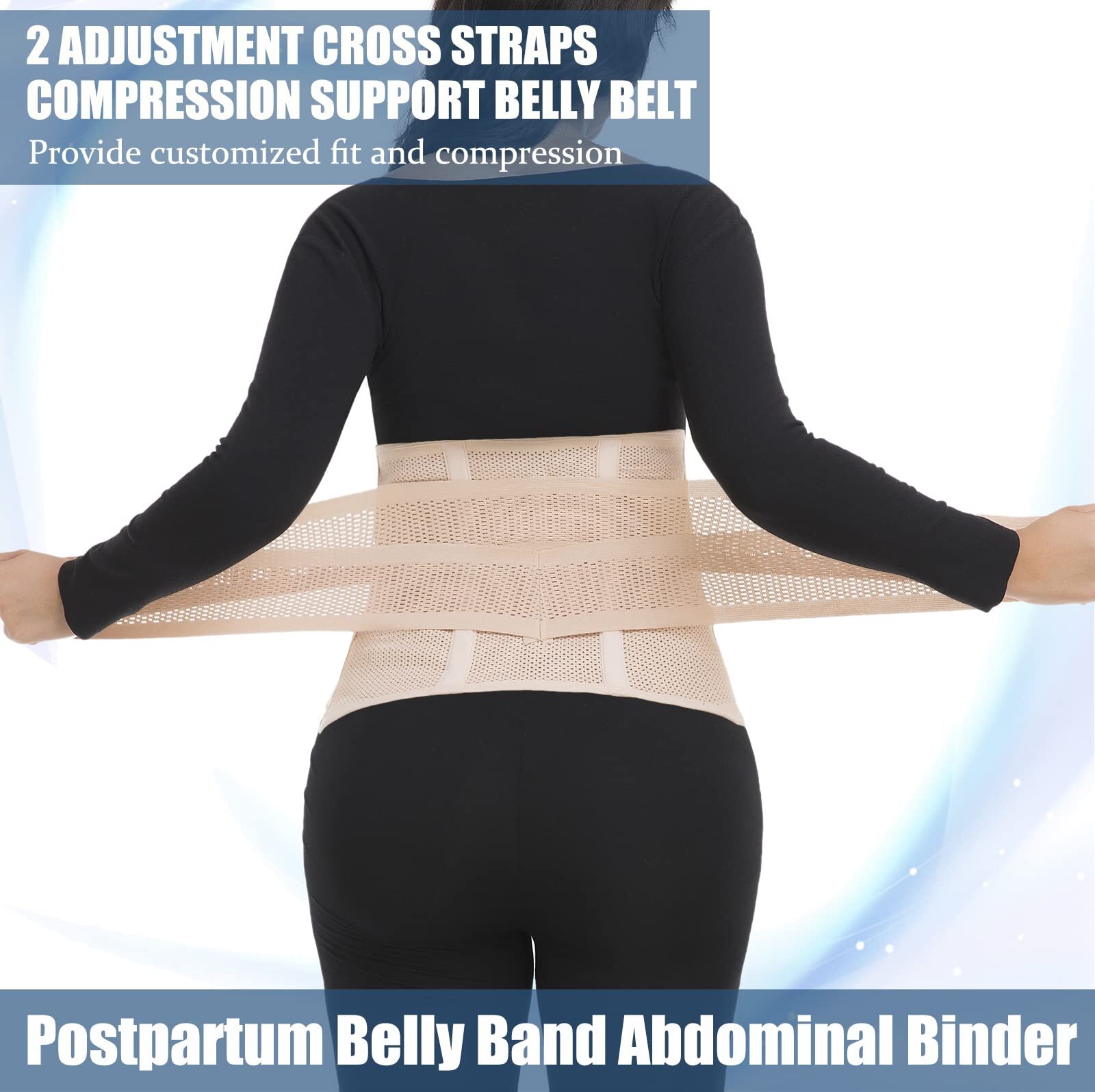 Postpartum Belly Band & Abdominal Binder Post Surgery Compression Wrap Recovery