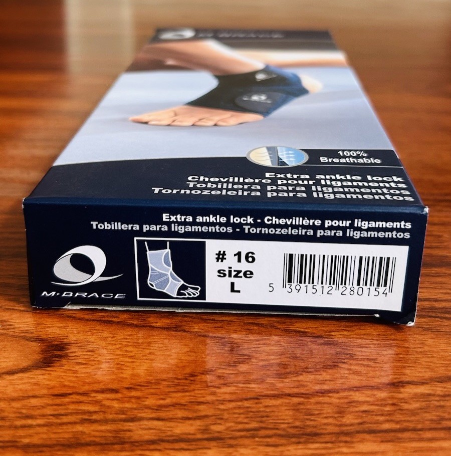 M-Brace Extra Ankle Lock Brace Ankle Support During Sports # 16 Sz L NEW