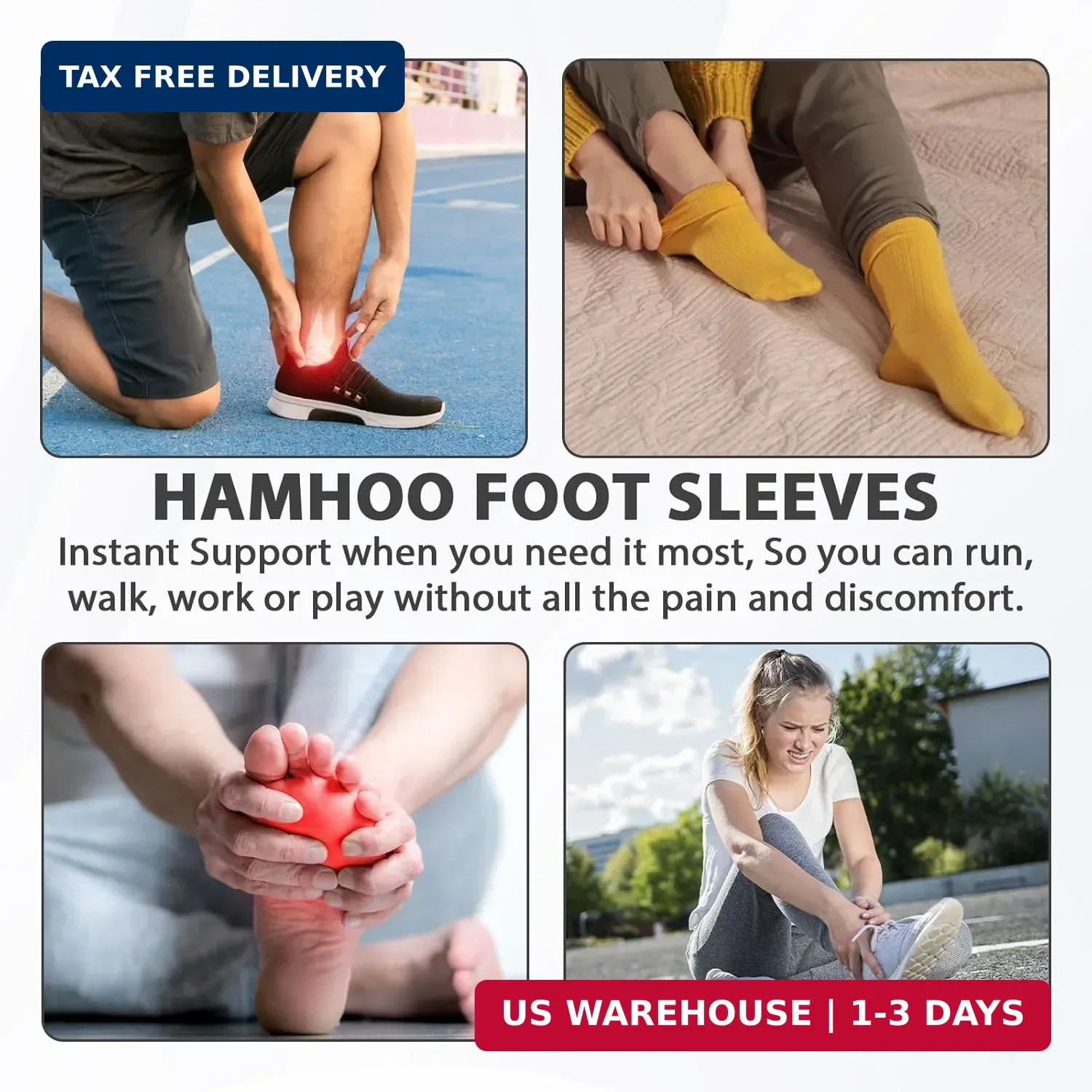2 Pairs Bamboo Compression Socks, Soft Bamboo Foot Ankle Sleeves, Suitable for C