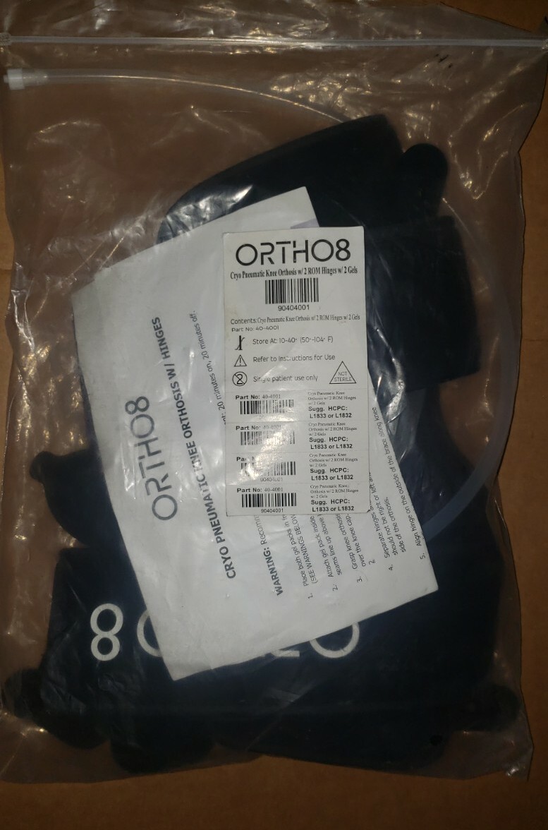 Ortho8 Cryo Pneumatic Ankle Wrap W/ Gel Preowned