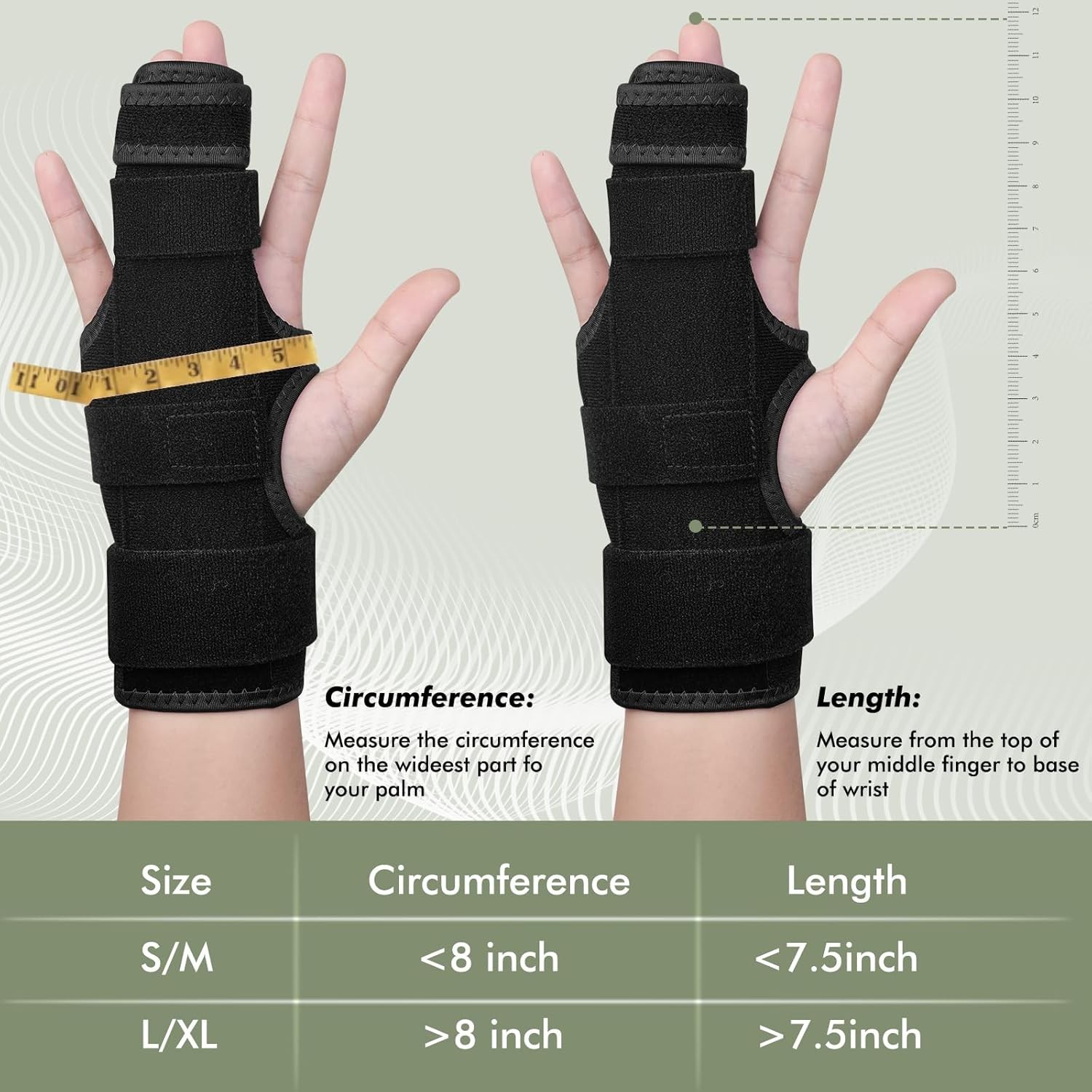 Customizable Finger Splint for Adult Hand Injuries – Index, Ring & Pinky L/XL