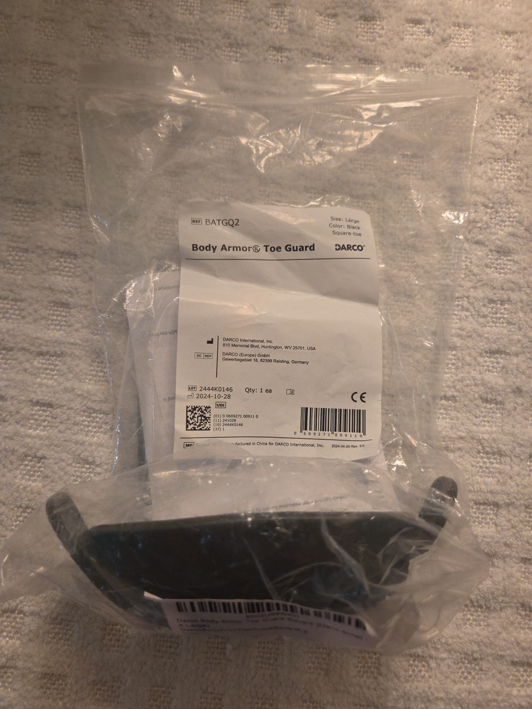 Darco Body Armor Square Toe Guard to fit post-op medical surgical shoe and boots