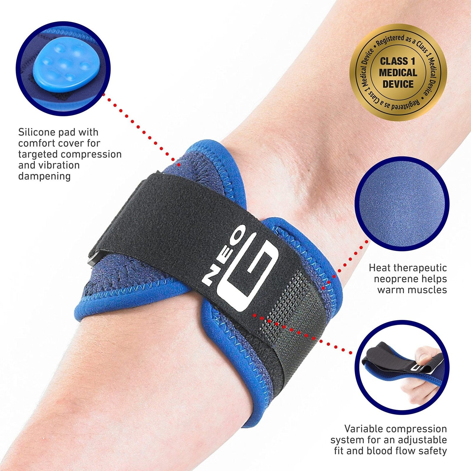 Neo-G Tennis/Golf Elbow Strap – Support For Epicondylitis, Tennis/Golfers…