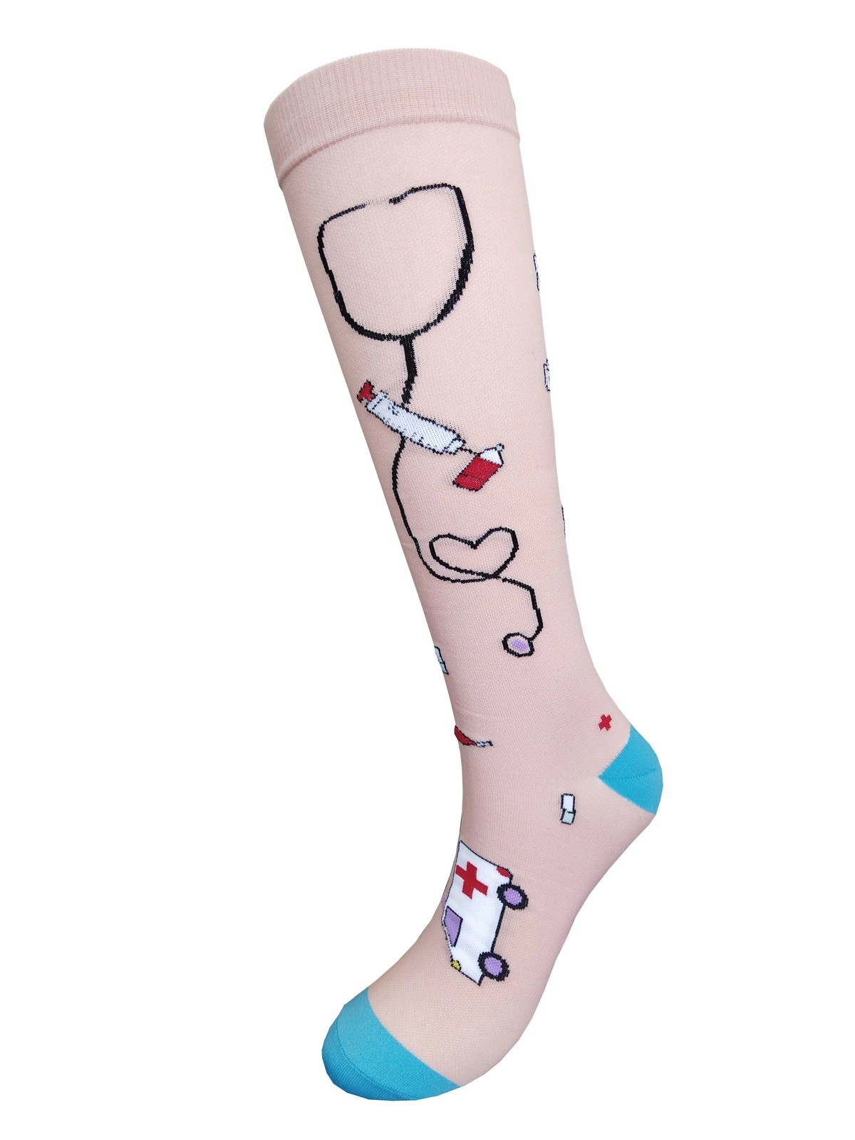 6 Pack of Compression Socks Stockings Women Knee High 20-30Mmg Medical Running