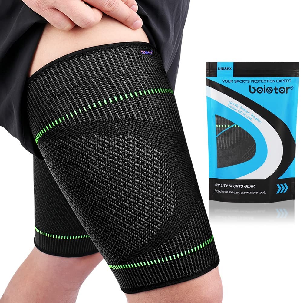 Thigh Compression Sleeves Hamstring Support Brace Wrap Recovery Sport