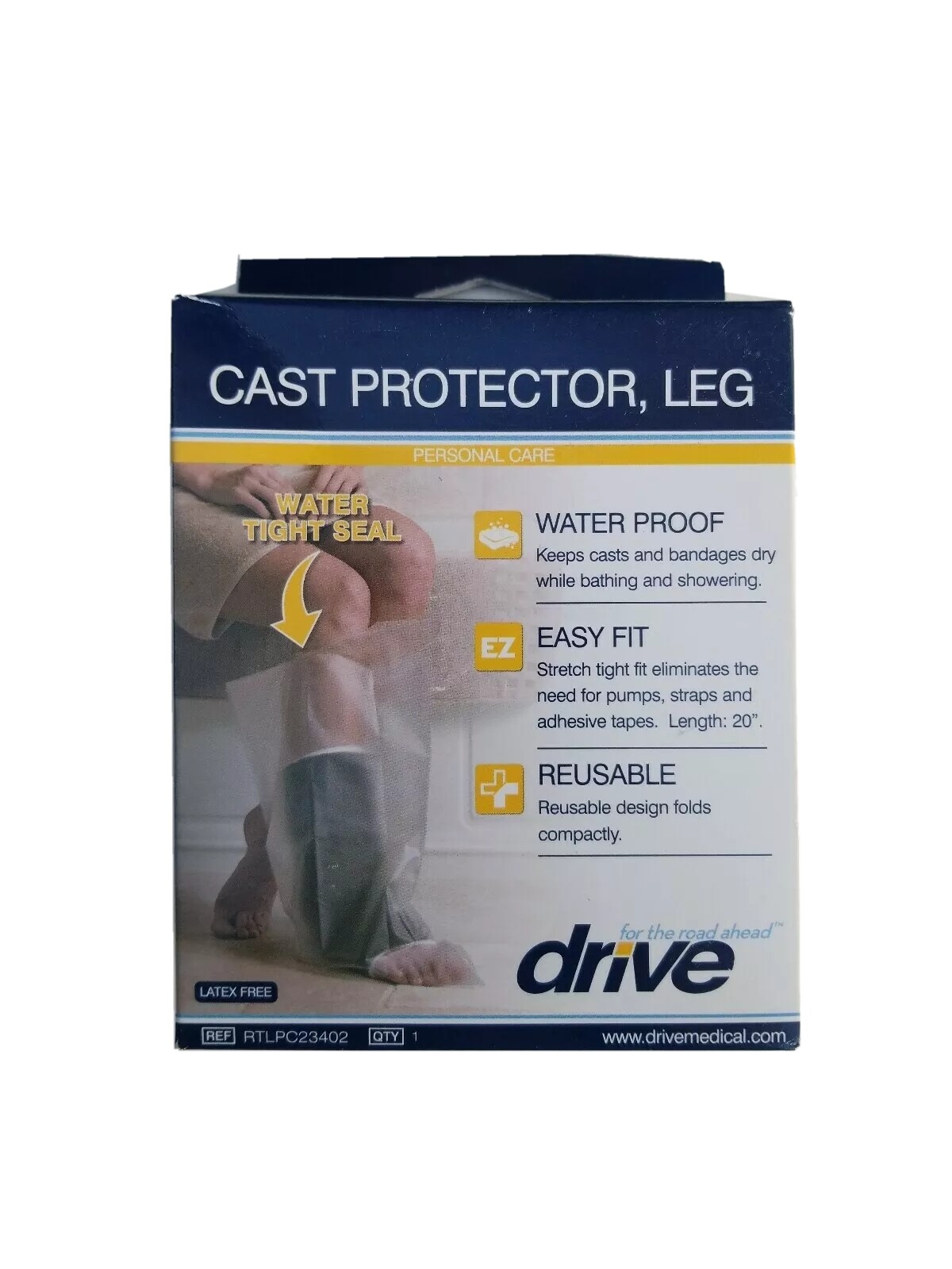 New! DRIVE Cast Protector Leg Water proof Easy fit Reusable Latex FREE