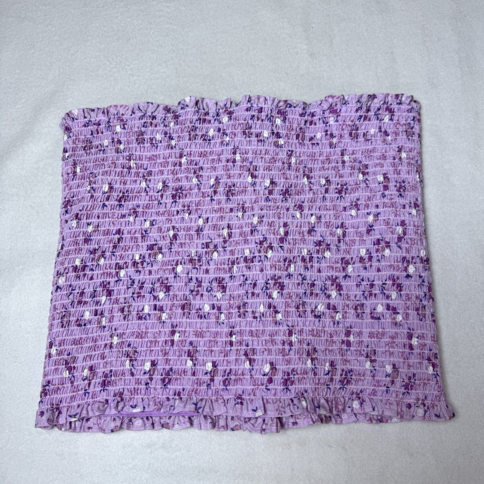 Expand-a-Band EAB Breast Binder Womens Size XL Purple Floral Strapless Top