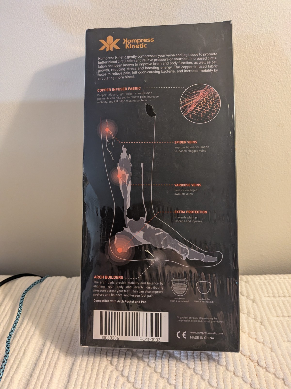 Kompress Kinetic Compression Leg Wrap or Sock L/XL