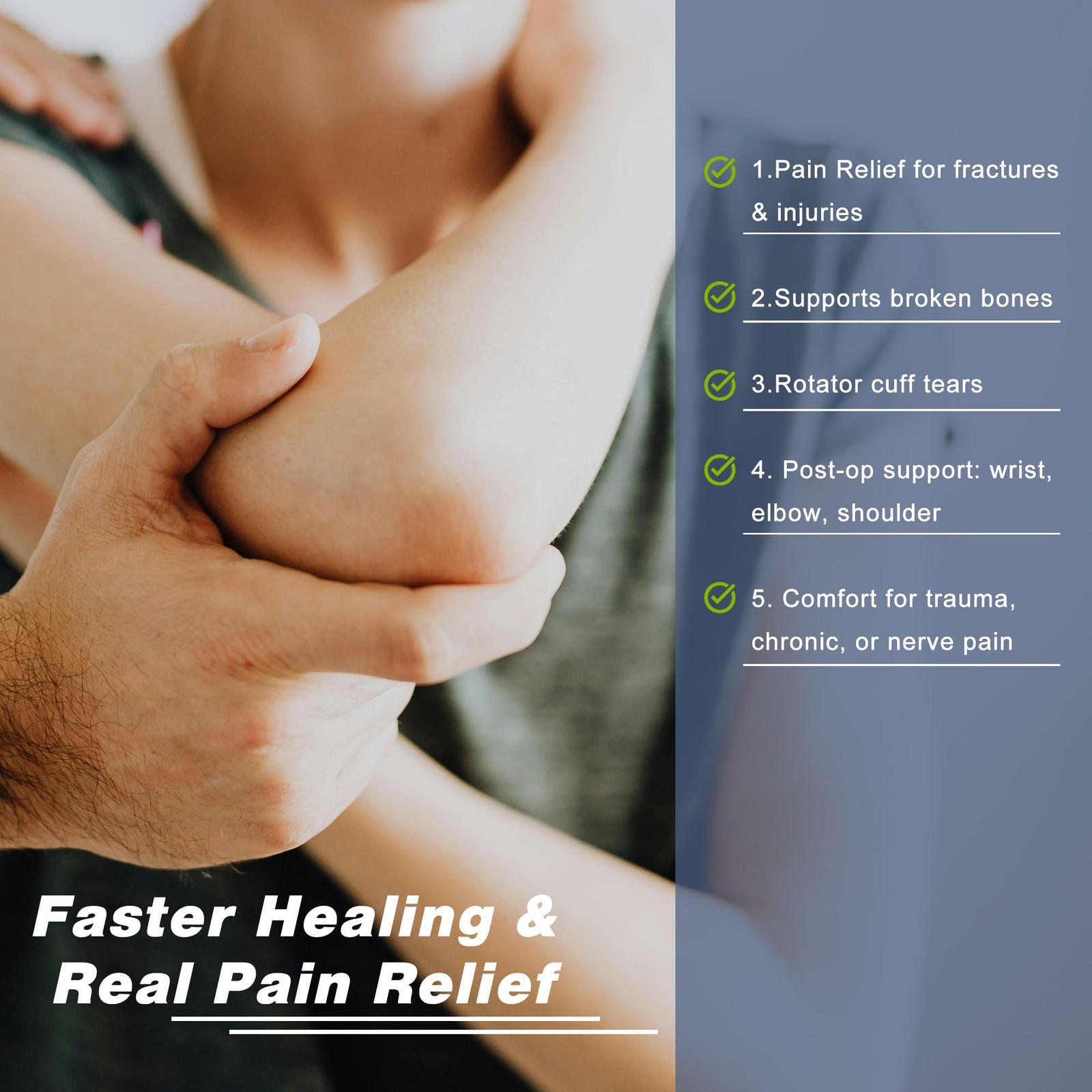 Arm Sling Shoulder Wrist Elbow Injuries Breathable Adjustable Immobilizer Loop