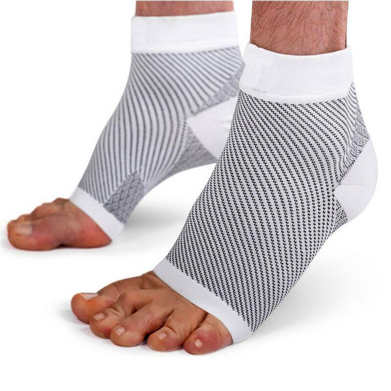 Compression Socks Heel Ankle Support Sleeve Open Toe Plantar Fascitis Foot Pain