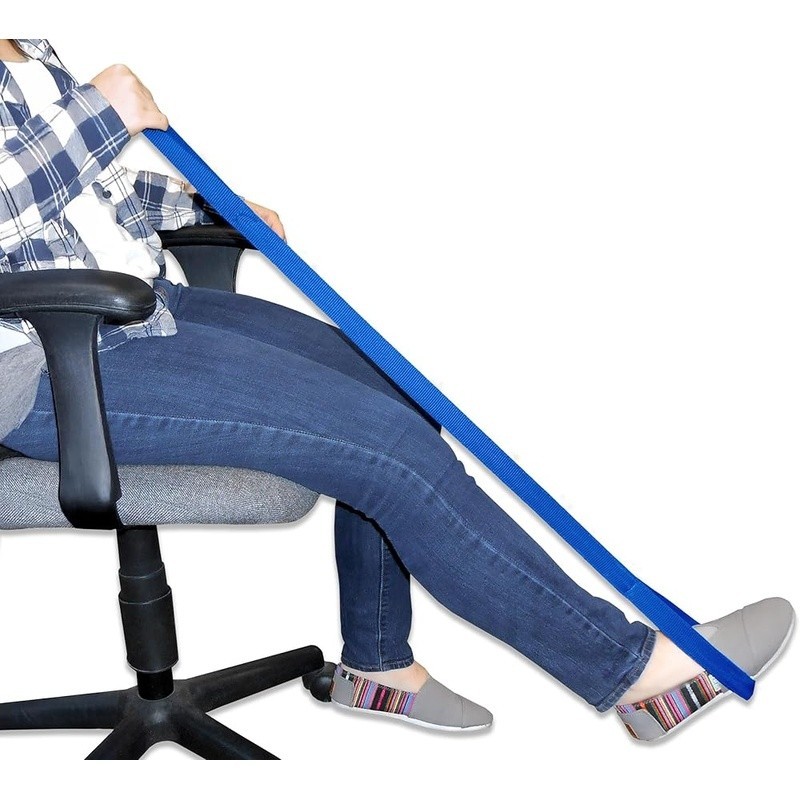 Adjustable Leg Lifter Assist Device W/ Sturdy Foot Loop Mobility Recovery New