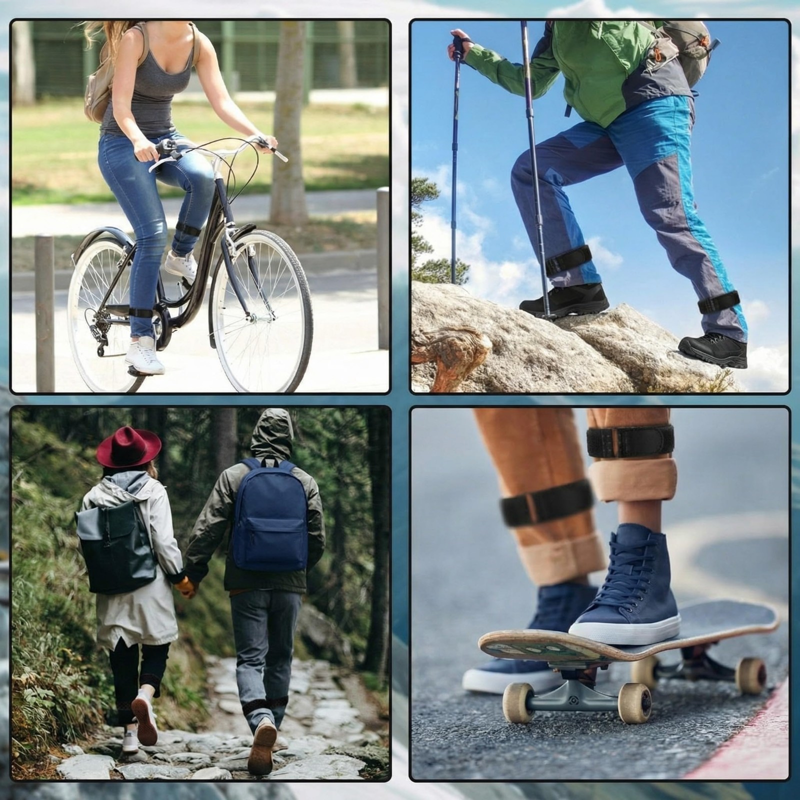 Adjustable Elastic Ankle Straps for Cycling, Climbing & Outdoor Sports – Safety