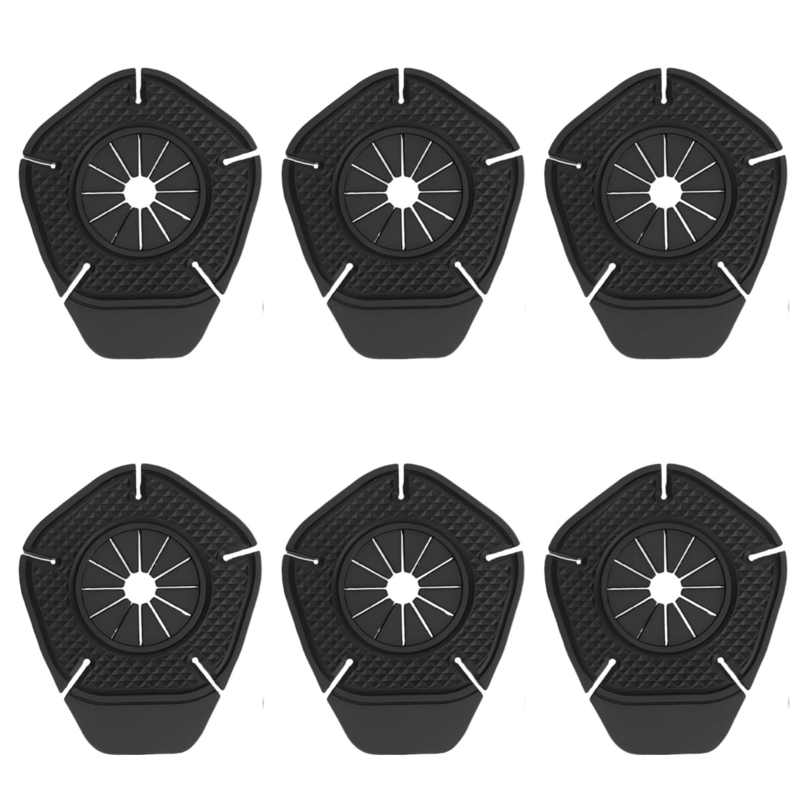 6 PCS Wiper Cover Silicon Hole Protective Arm Black