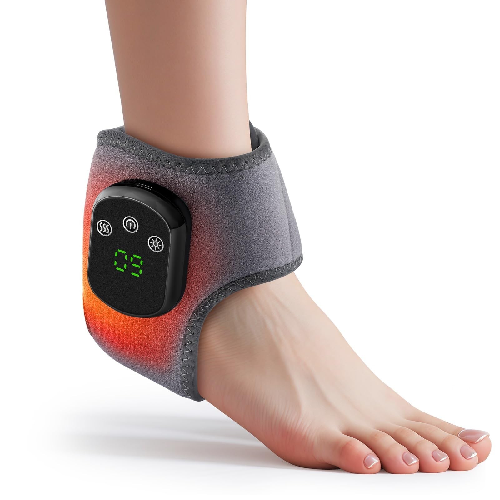 Cordless Ankle Heating Pad Foot Massager, Ankle Massager for Pain Relief, Hea…