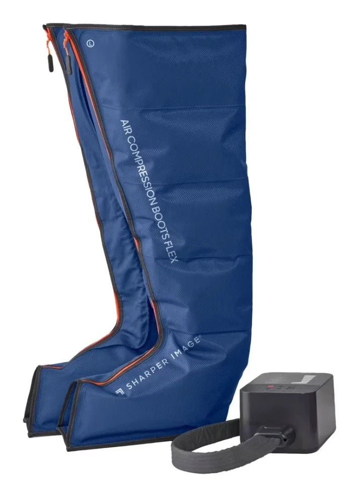 Sharper Image Air Compression Boots Flex Leg Recovery System Small/Medium (Blue)