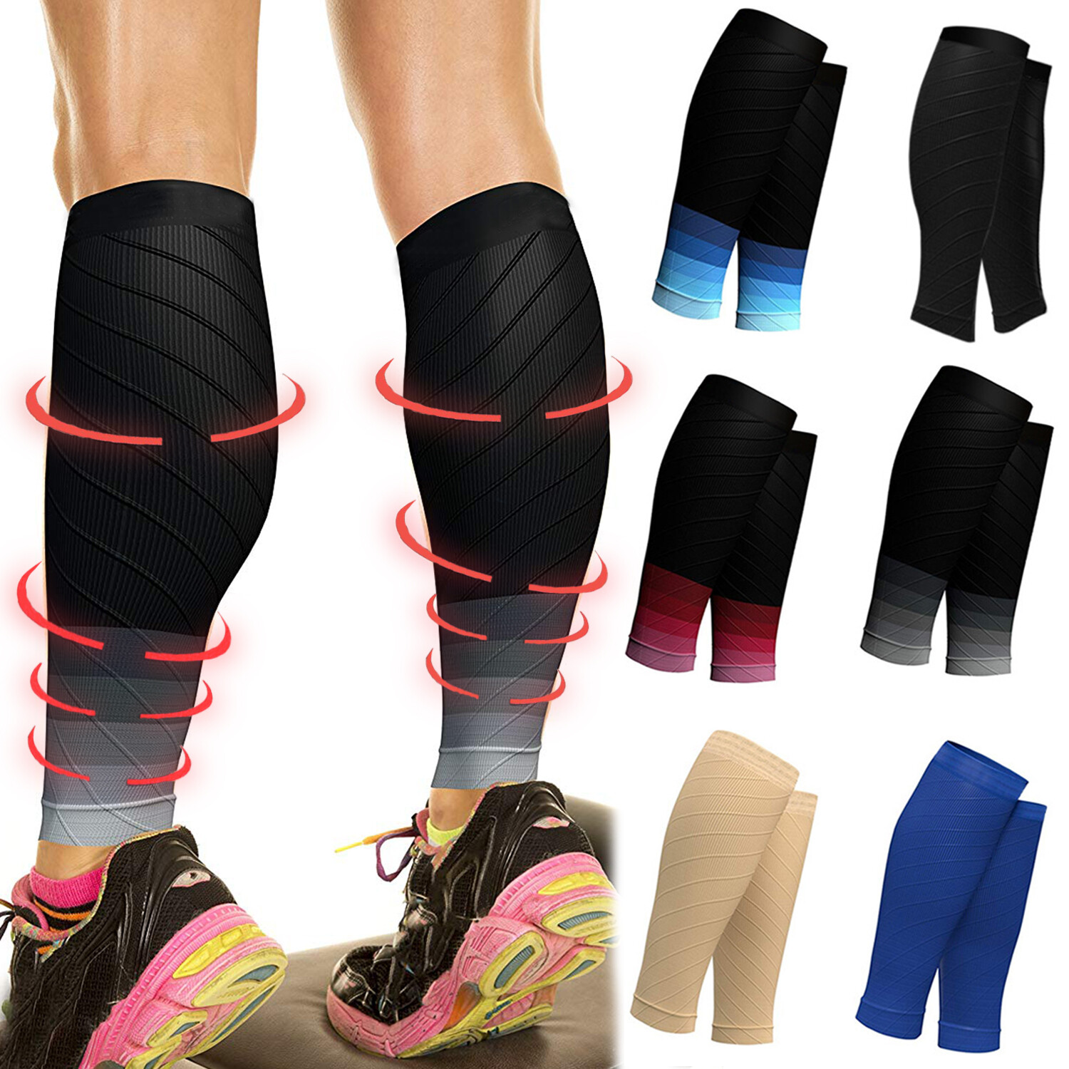 Medical Sports Calf Leg Brace Support Sleeve Compression Running Pain Relief Gym
