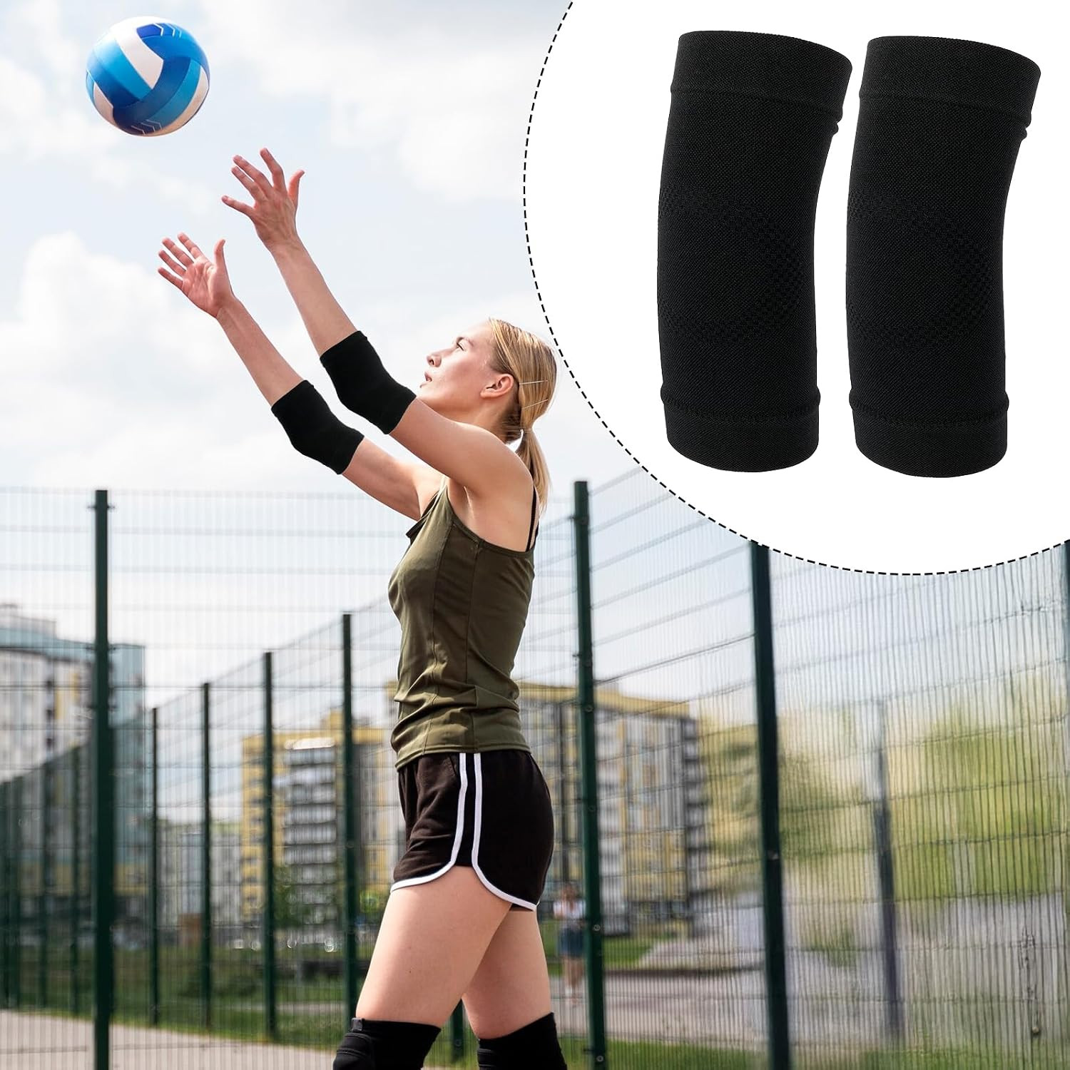 Elbow Compression Sleeve Nylon Comfort Tennis Elbow Support Brace Breathable Fit