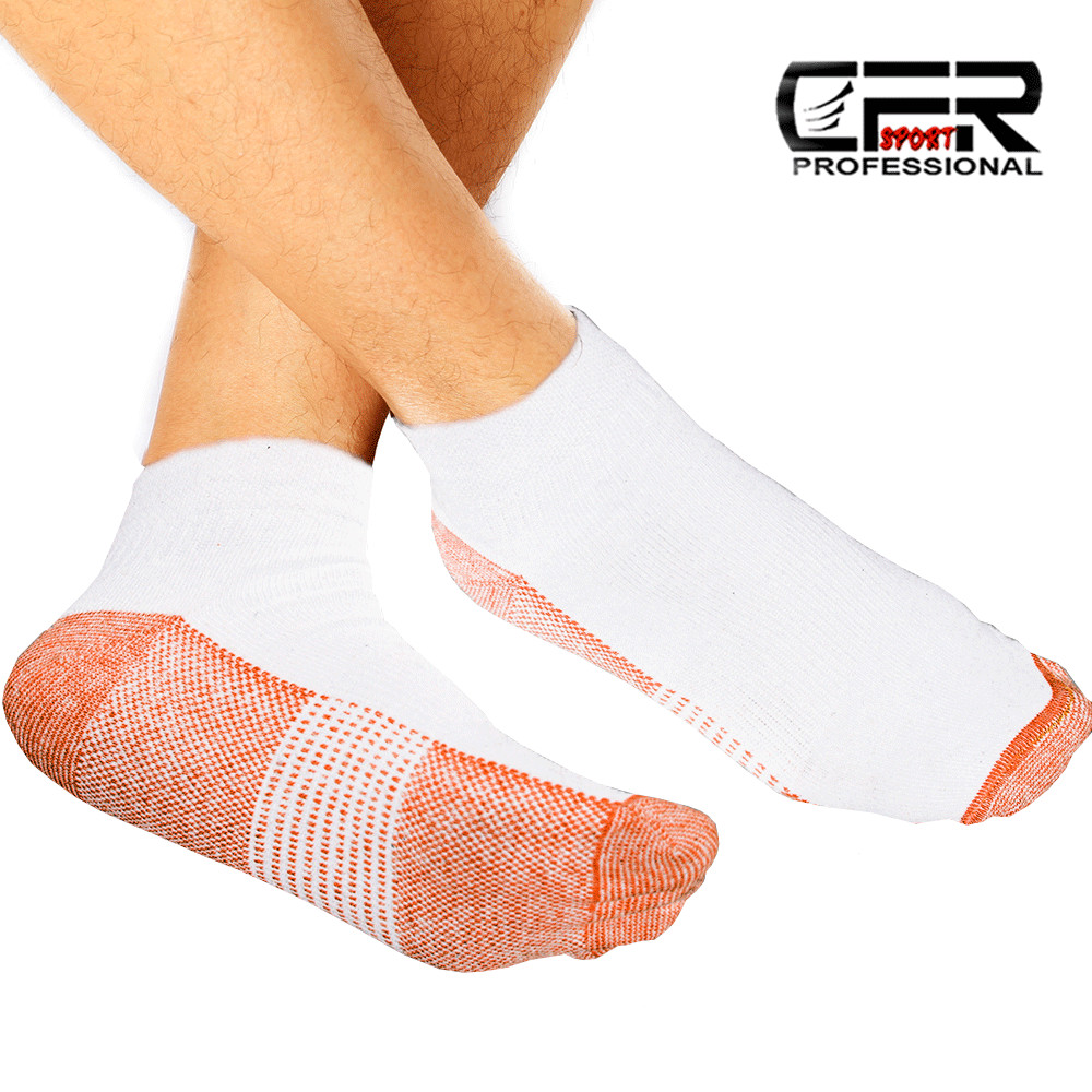 Copper Ankle Brace Support Compression Sleeve Socks Foot Fasciitis Relief Sports