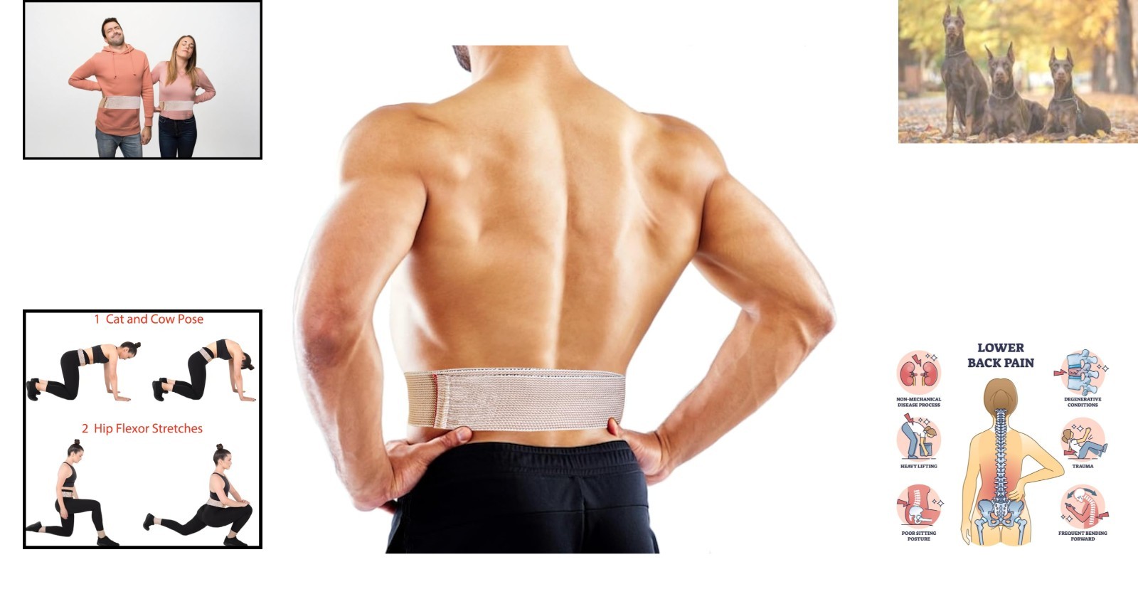 7.5cm Elastic Bandage for Hip Pain, Adjustable Compression Wrap for Recovery
