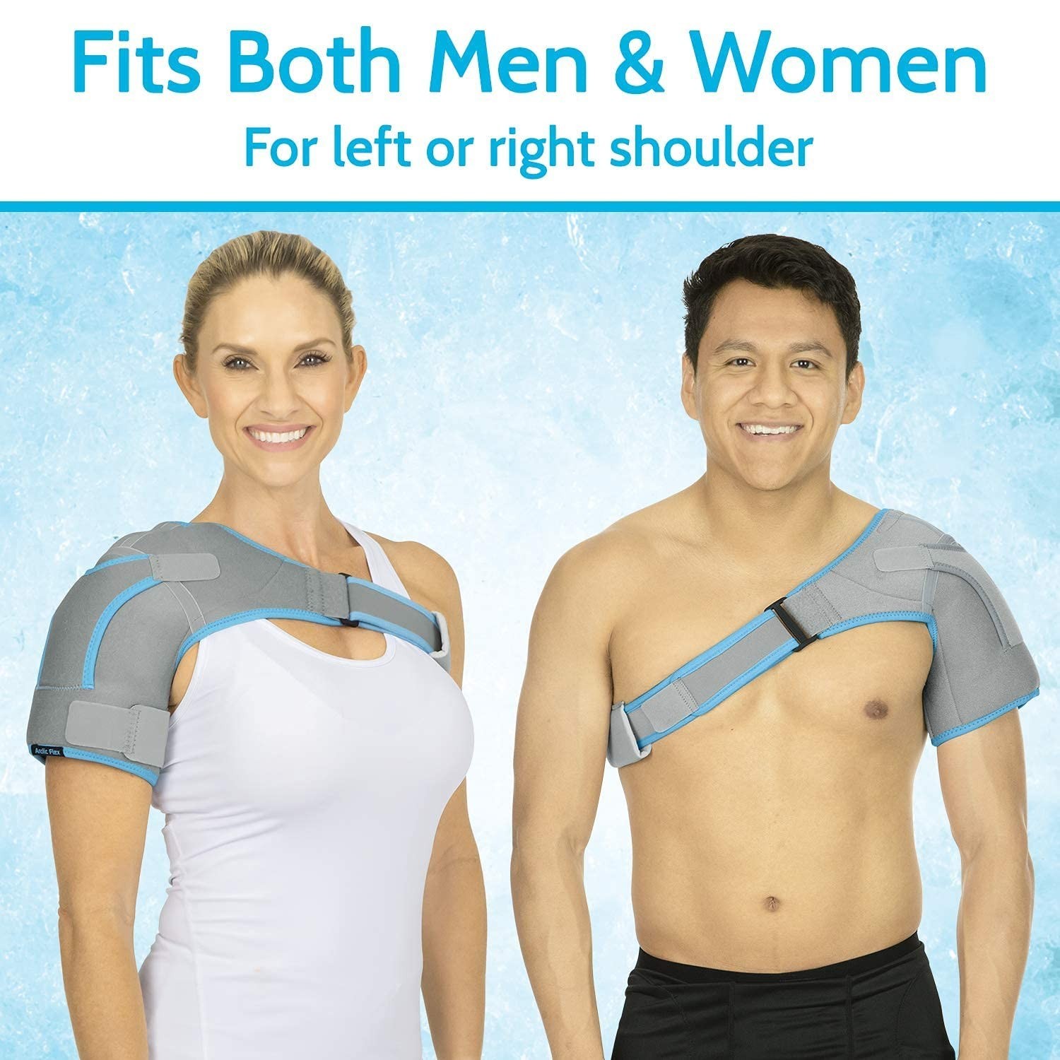 Shoulder Ice Pack Brace – Reusable Cold Gel Wrap & Hot Therapy – Compression Sup