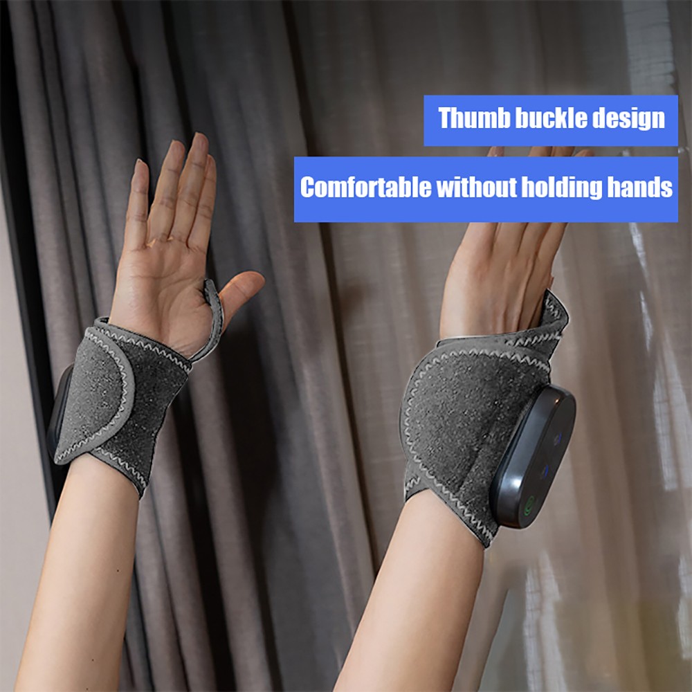 Rechargeable Heated Wrist Vibration Massage Wristband Relieve Hand Pain Work Use