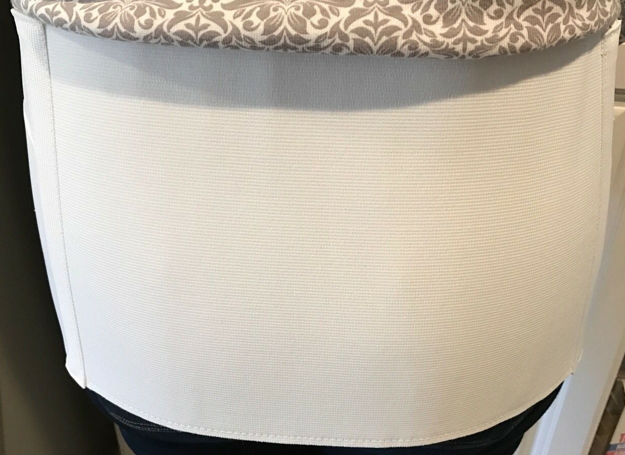 MORLOC #15.023 Sacral Form Binder w.Insert Pocket, Back/Lumbar Support, White
