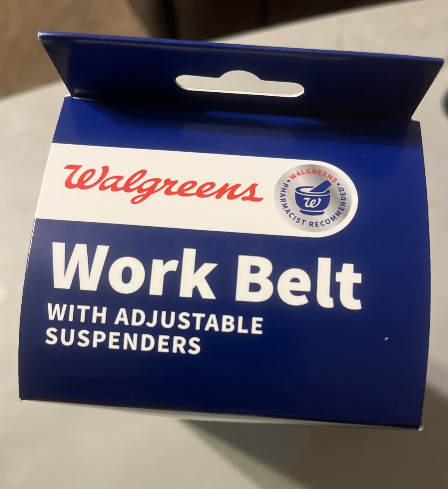 Walgreens Back Work Belt w/Adjustable Suspenders Advanced Support 1 Size