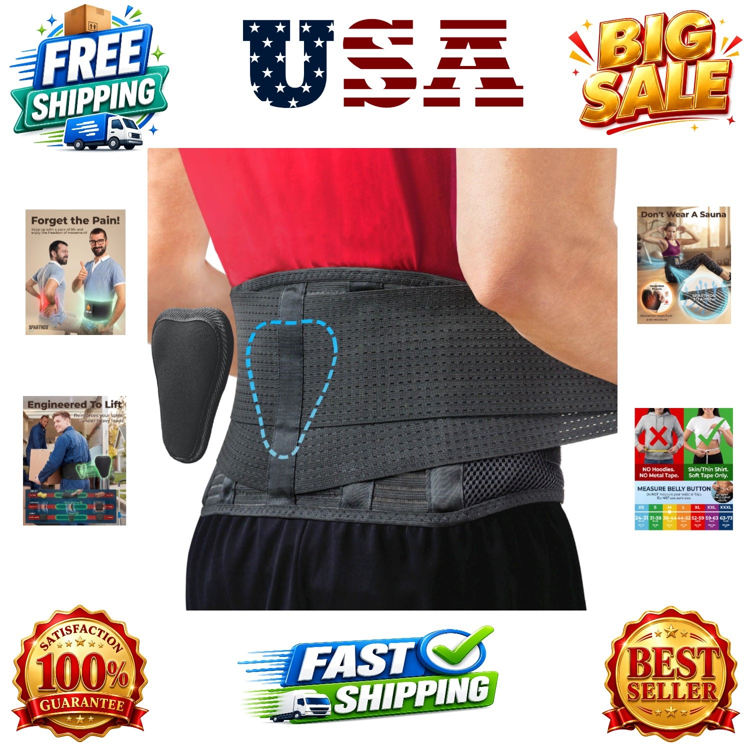 Back Brace for Lower Back Pain – Immediate Relief from Sciatica, Herniated Di…