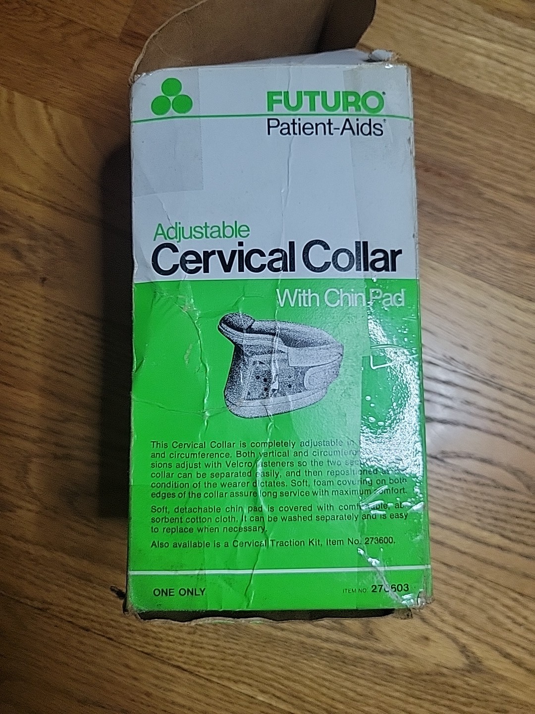 ​Vintage 1978 Futuro Adjustable Cervical Collar with Chin Pad – Medium