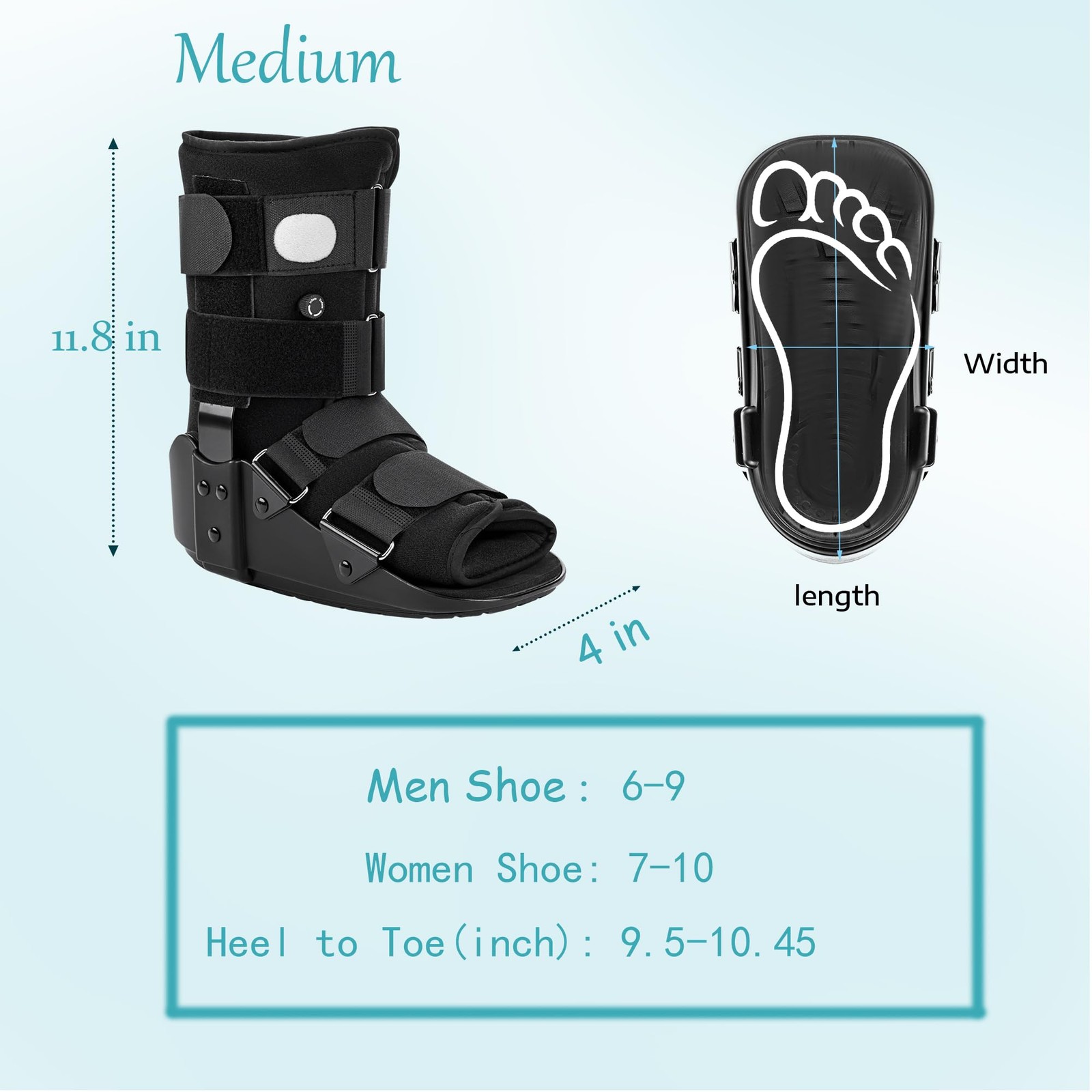 Medibot Advanced Walking Boot for Ankle Injuries Fractures Adjustable Air Sp…