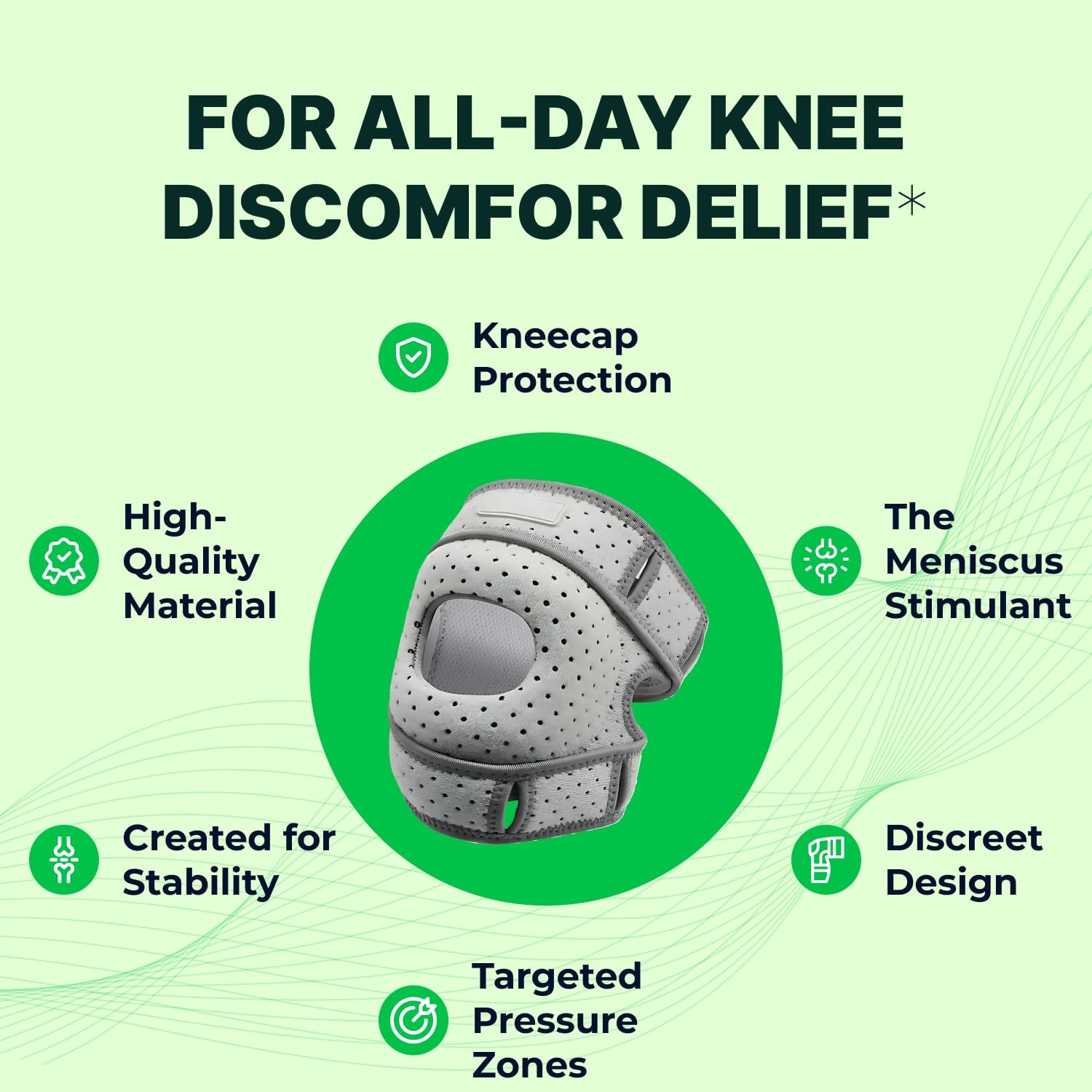 Knee Brace with Silicone Padding – Wellknee Compression Sleeve for Men & Wome…