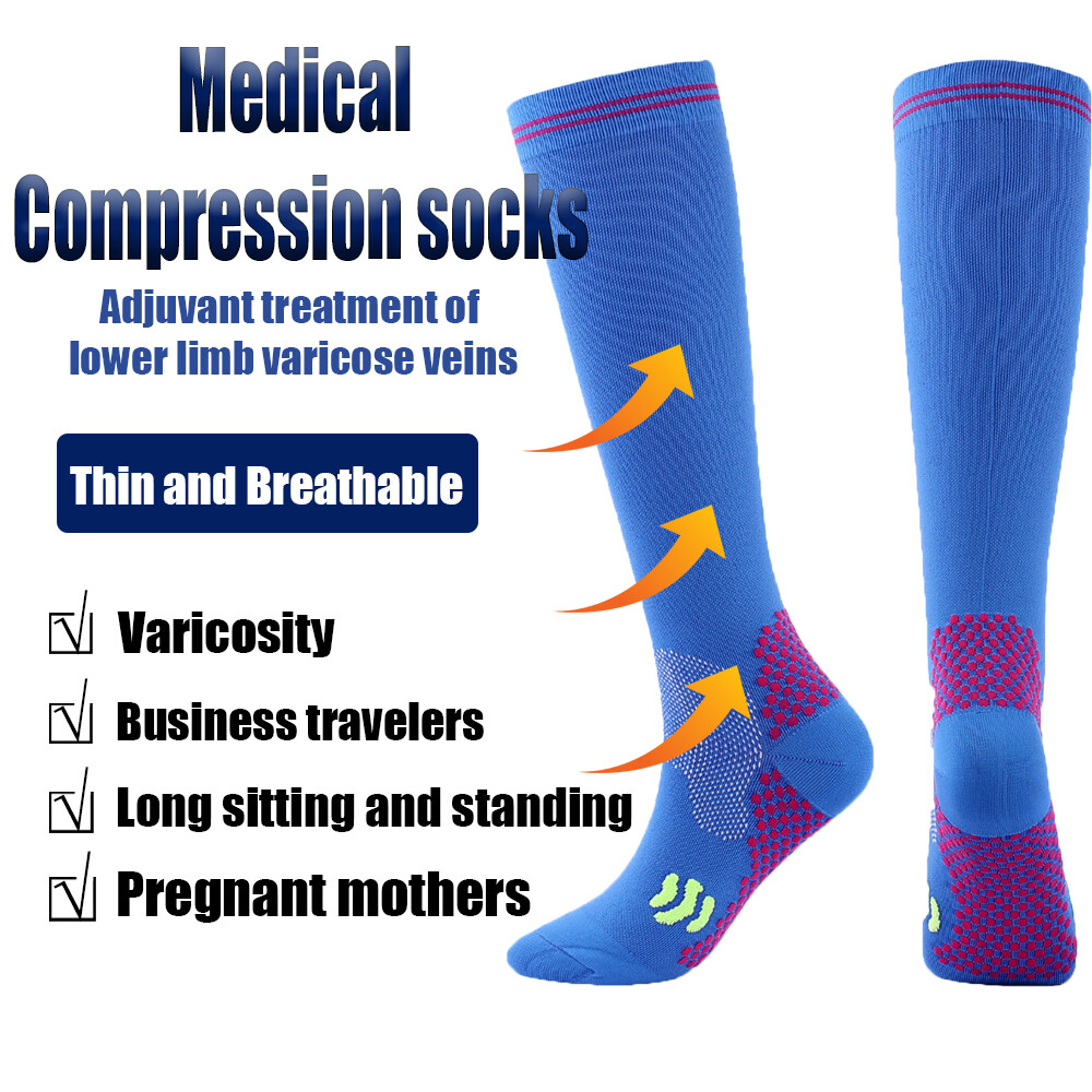 Graduated Compression Socks Over The Calf Support Warm Thermal Work for Winter