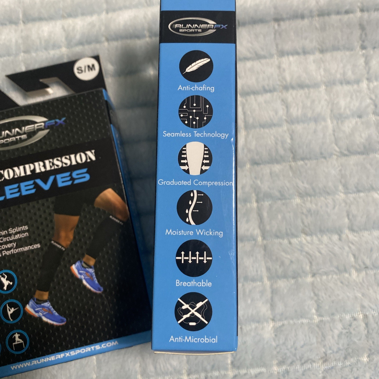 Runner FX Calf Compression Sleeves S/M/ Two Pair