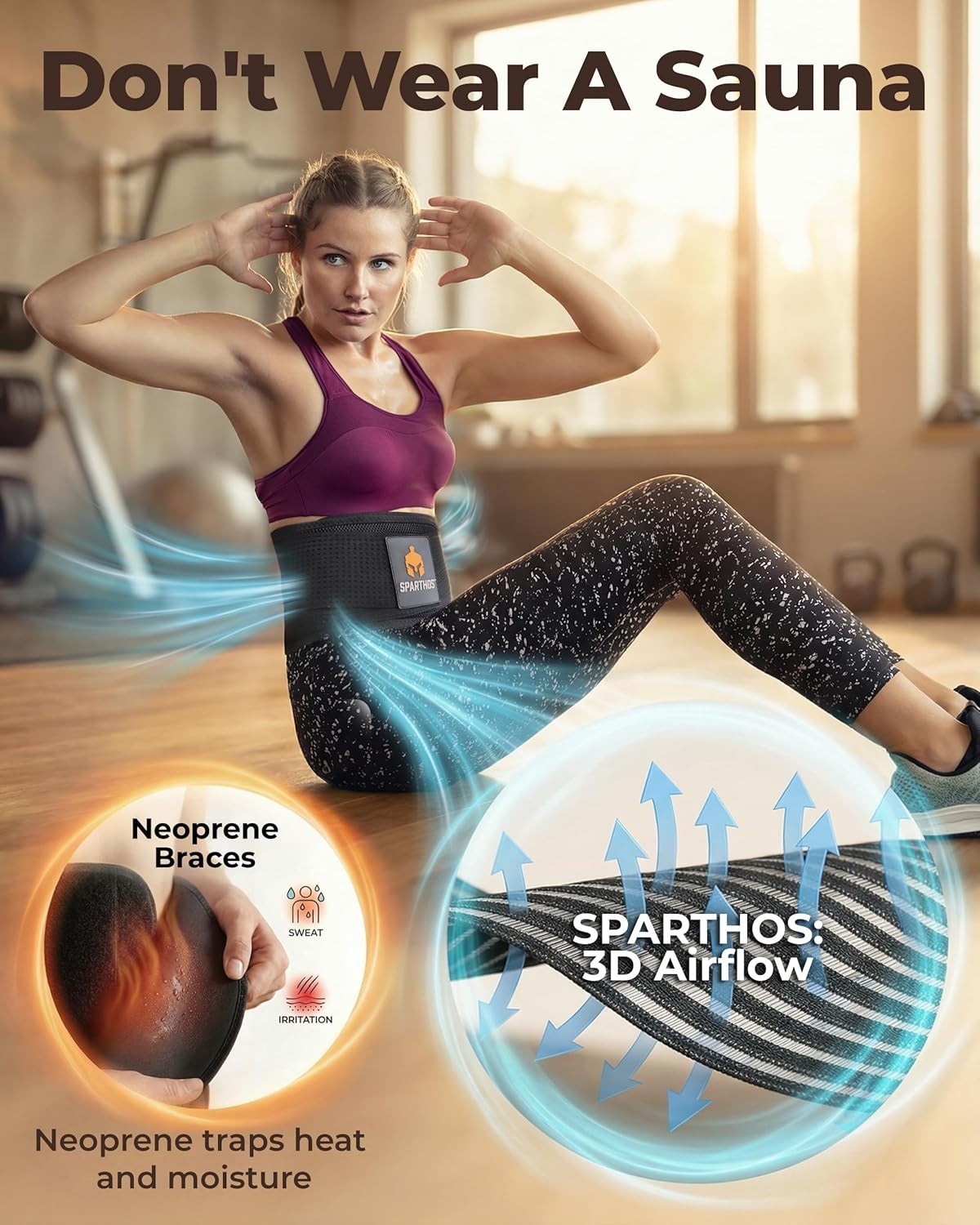 Breathable Back Brace for Sciatica Pain Support Adjustable Large Size 44-132 cm