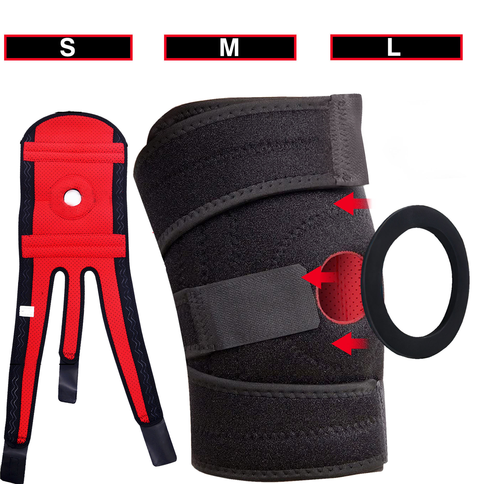 Knee Brace Compression Sleeve Support Sport Joint Arthritis Patella Stabilizer