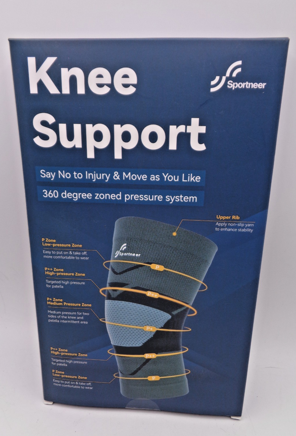 Sportneer 360 degree Zoned Pressure System Knee Support – Women’s Size Large