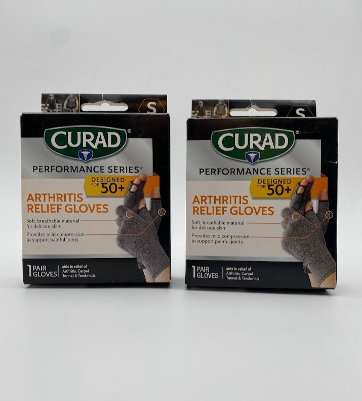 Curad Arthritis Relief Gloves Performance Series Designed For 50+ Lot Of 2
