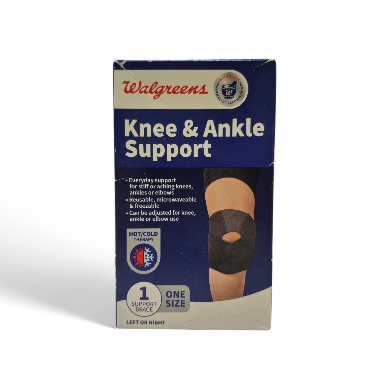 NEW! Walgreens Adjustable Knee & Ankle Support One Size Fits All Left or Right