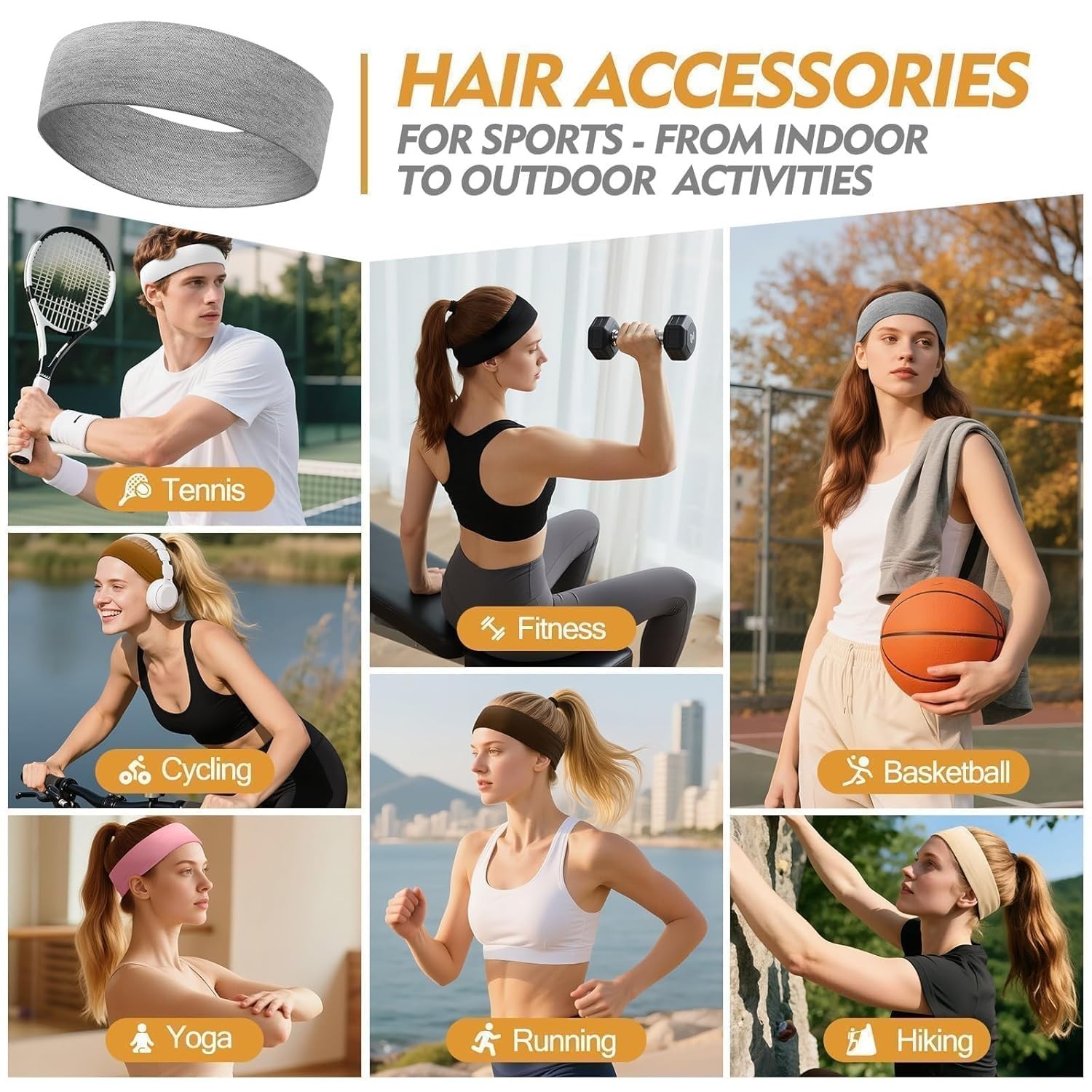 Headbands for Women Stocking Stuffers – 8Pcs Head Bands Non Slip Hot Selling